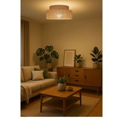 Loftlampe BOHO 1xE27/60W/230V beige