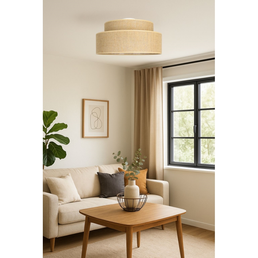 Loftlampe BOHO 1xE27/60W/230V beige