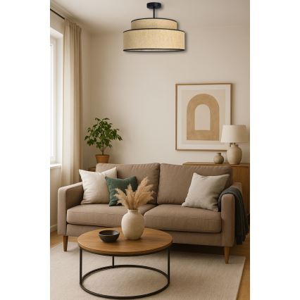 Loftlampe BOHO 1xE27/60W/230V beige