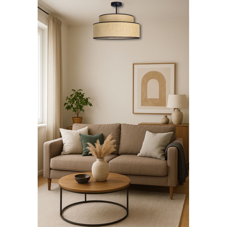 Loftlampe BOHO 1xE27/60W/230V beige