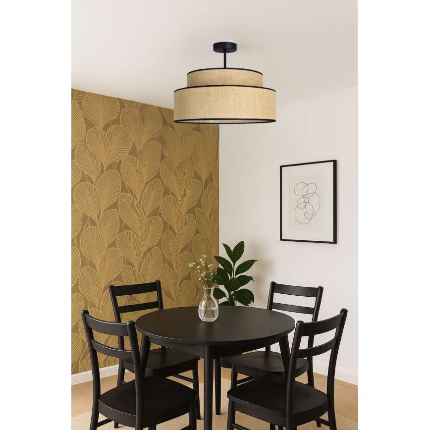 Loftlampe BOHO 1xE27/60W/230V beige