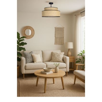 Loftlampe BOHO 1xE27/60W/230V beige