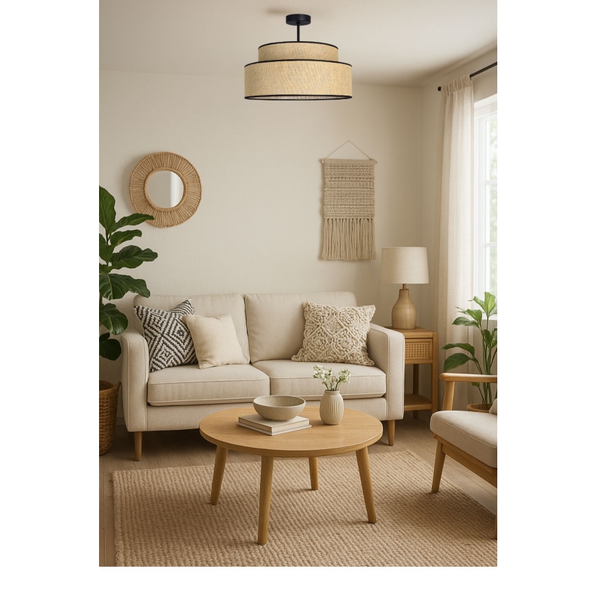 Loftlampe BOHO 1xE27/60W/230V beige