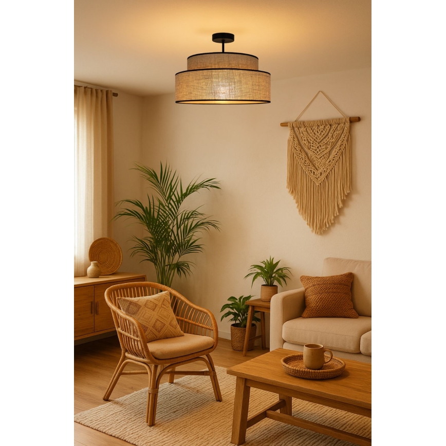 Loftlampe BOHO 1xE27/60W/230V beige