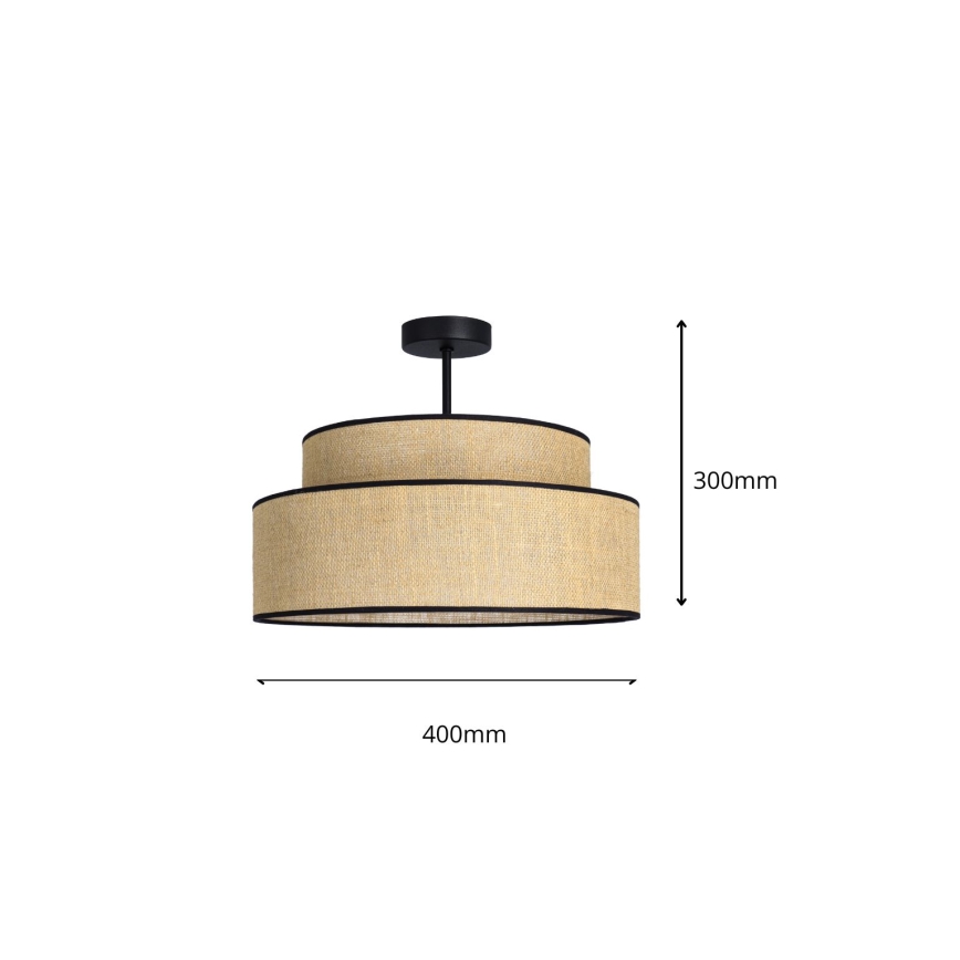 Loftlampe BOHO 1xE27/60W/230V beige