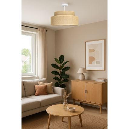 Loftlampe BOHO 1xE27/60W/230V beige