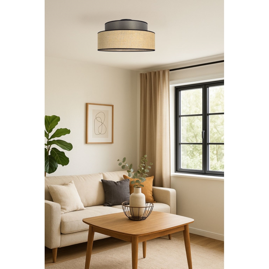 Loftlampe BOHO 1xE27/60W/230V brun/beige