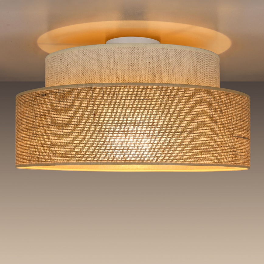 Loftlampe BOHO 1xE27/60W/230V cremefarvet/beige