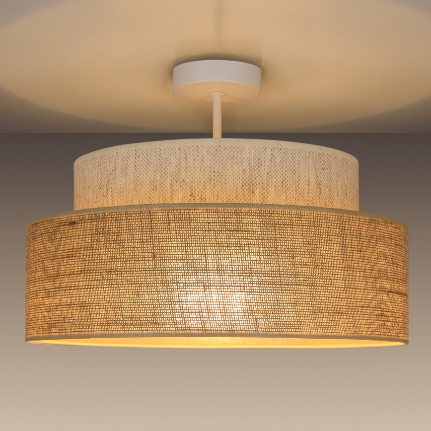 Loftlampe BOHO 1xE27/60W/230V cremefarvet/beige