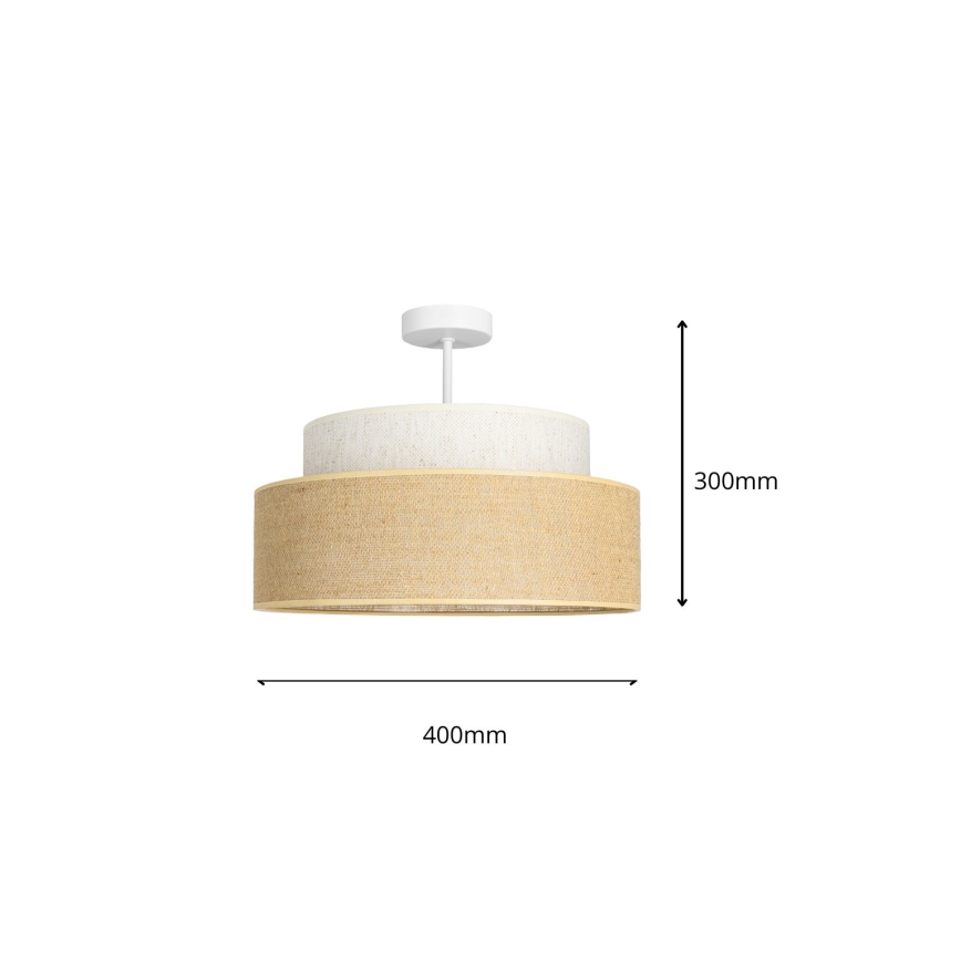 Loftlampe BOHO 1xE27/60W/230V cremefarvet/beige
