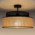 Loftlampe BOHO 1xE27/60W/230V diameter 40 cm sort/Rattan