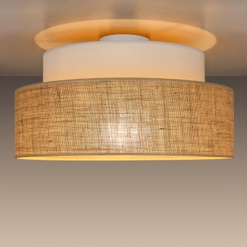 Loftlampe BOHO 1xE27/60W/230V hvid/beige