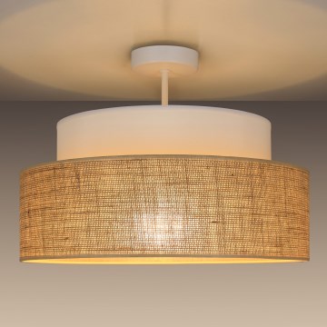 Loftlampe BOHO 1xE27/60W/230V hvid/beige