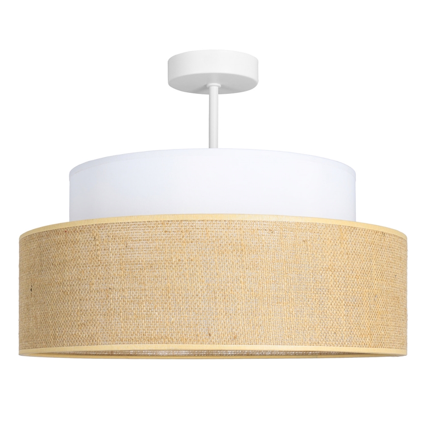 Loftlampe BOHO 1xE27/60W/230V hvid/beige