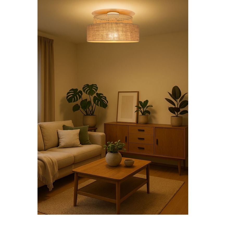 Loftlampe BOHO 1xE27/60W/230V Rattan