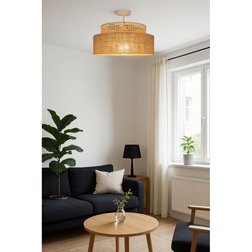 Loftlampe BOHO 1xE27/60W/230V Rattan