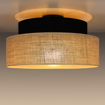 Loftlampe BOHO 1xE27/60W/230V sort/beige