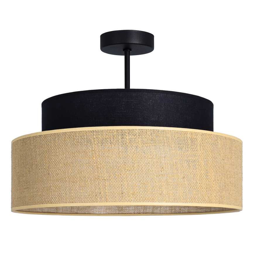 Loftlampe BOHO 1xE27/60W/230V sort/beige