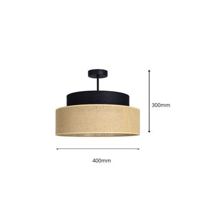 Loftlampe BOHO 1xE27/60W/230V sort/beige