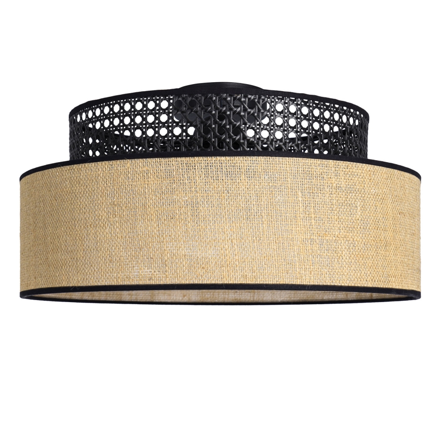 Loftlampe BOHO 1xE27/60W/230V sort/Rattan
