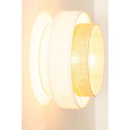 Loftlampe BOHO 1xE27/60W/230V Ø 40 cm hvid/jute