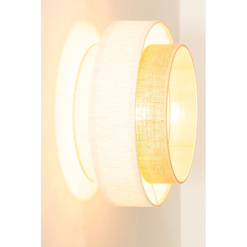 Loftlampe BOHO 1xE27/60W/230V Ø 40 cm hvid/jute