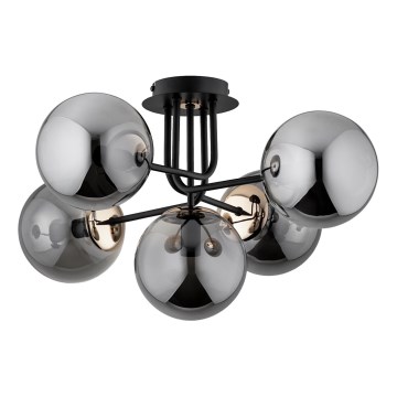 Loftlampe BOSS 5xE14/10W/230V sort