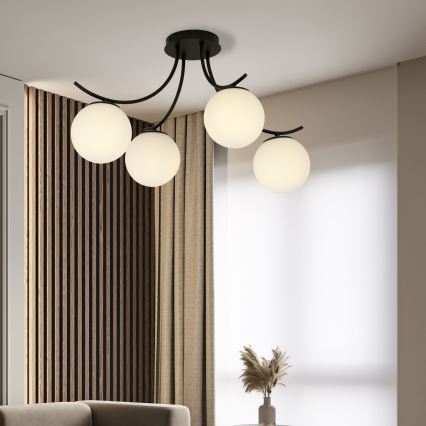 Loftlampe BOSTON 4xE14/10W/230V sort