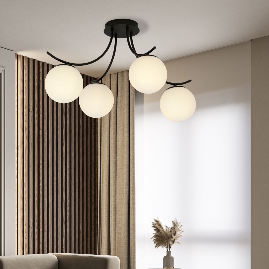 Loftlampe BOSTON 4xE14/10W/230V sort