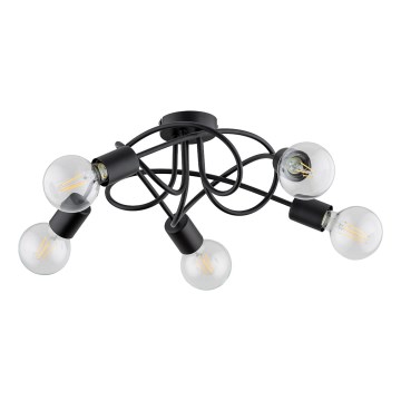 Loftlampe BOSTON 5xE27/15W/230V sort