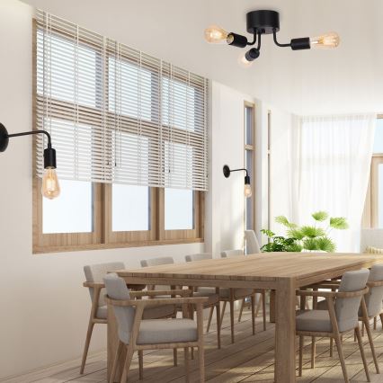Loftlampe BRENDA 3xE27/60W/230V sort