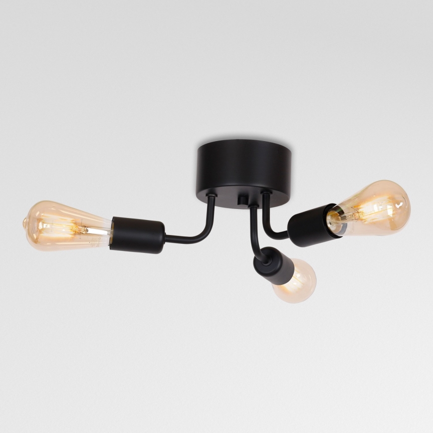 Loftlampe BRENDA 3xE27/60W/230V sort