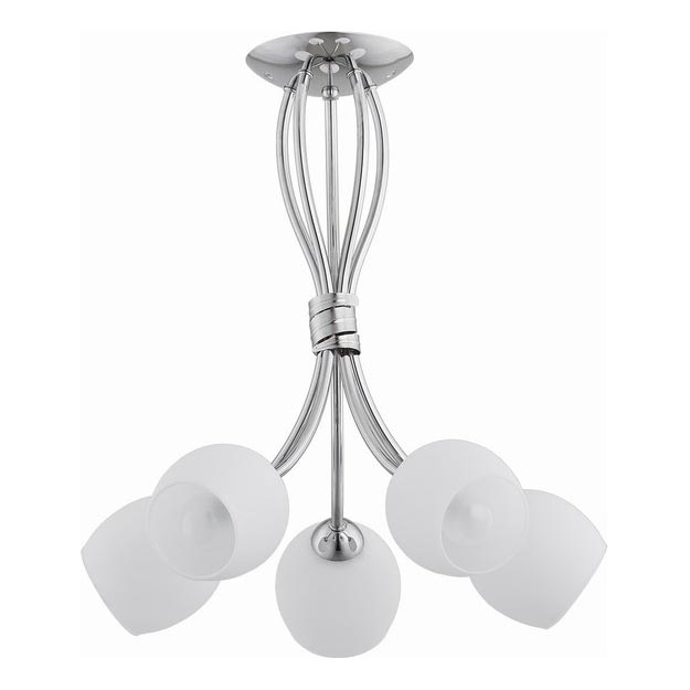 Loftlampe BUENA 5xE14/10W/230V skinnende krom