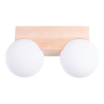 Loftlampe BULBO 2xG9/8W/230V bøg/hvid