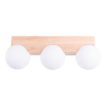 Loftlampe BULBO 3xG9/8W/230V bøg/hvid