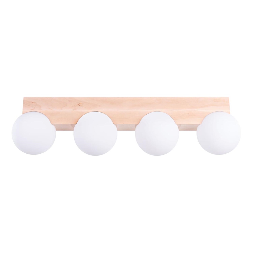 Loftlampe BULBO 4xG9/8W/230V bøg/hvid