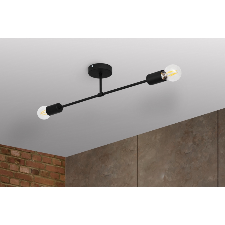 Loftlampe CAMBRIDGE 2xE27/15W/230V sort