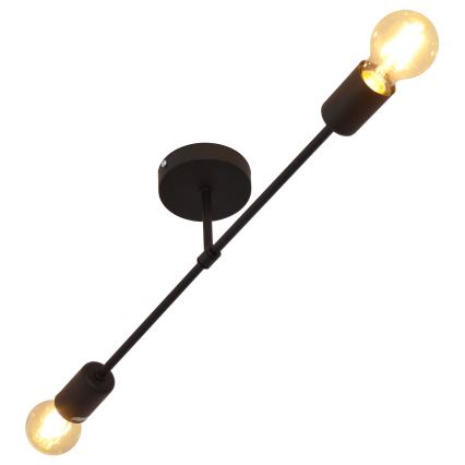 Loftlampe CAMBRIDGE 2xE27/15W/230V sort