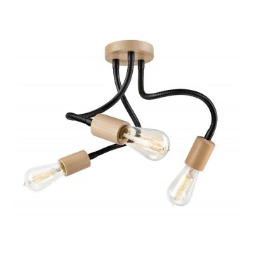 Loftlampe CAMERON 3xE27/60W/230V bøg