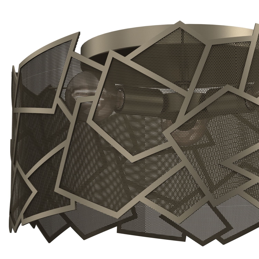 Loftlampe CAMO 3xE27/15W/230V guldfarvet