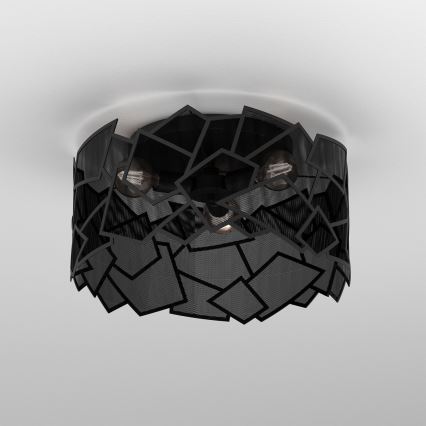 Loftlampe CAMO 3xE27/15W/230V sort