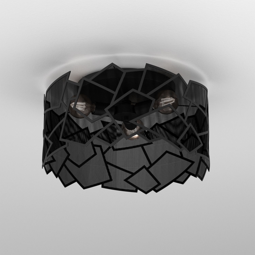 Loftlampe CAMO 3xE27/15W/230V sort