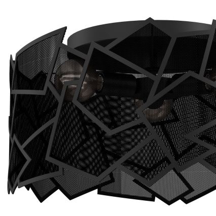 Loftlampe CAMO 3xE27/15W/230V sort