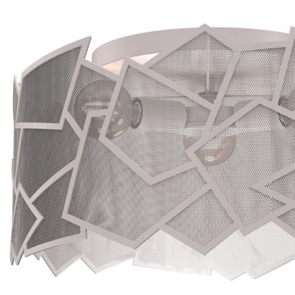 Loftlampe CAMO 3xE27/15W/230V Ø 49,5 cm beige