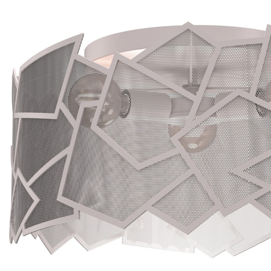Loftlampe CAMO 3xE27/15W/230V Ø 49,5 cm beige