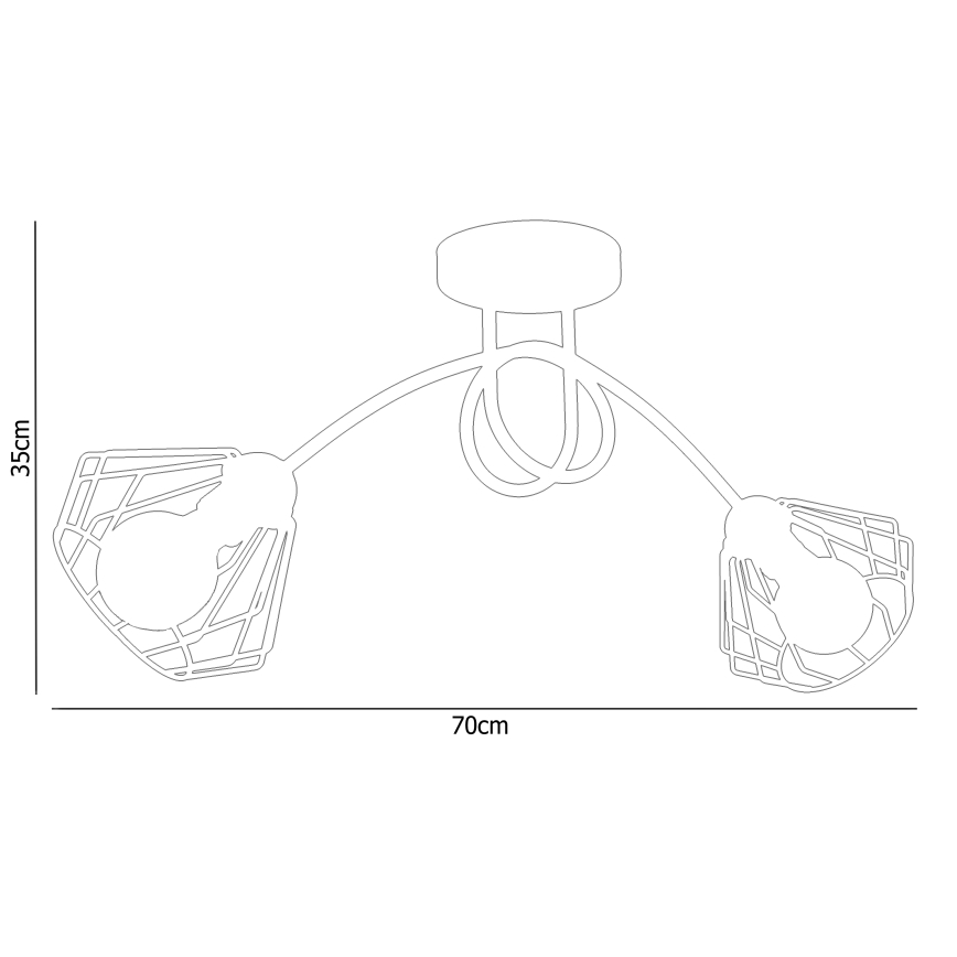 Loftlampe CEED 2xE27/60W/230V