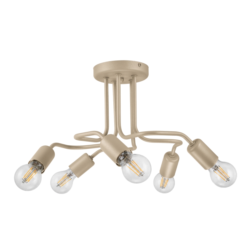 Loftlampe CHARLIE 5xE27/15W/230V beige