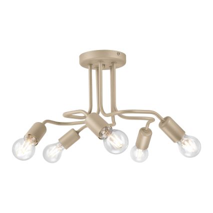 Loftlampe CHARLIE 5xE27/15W/230V beige
