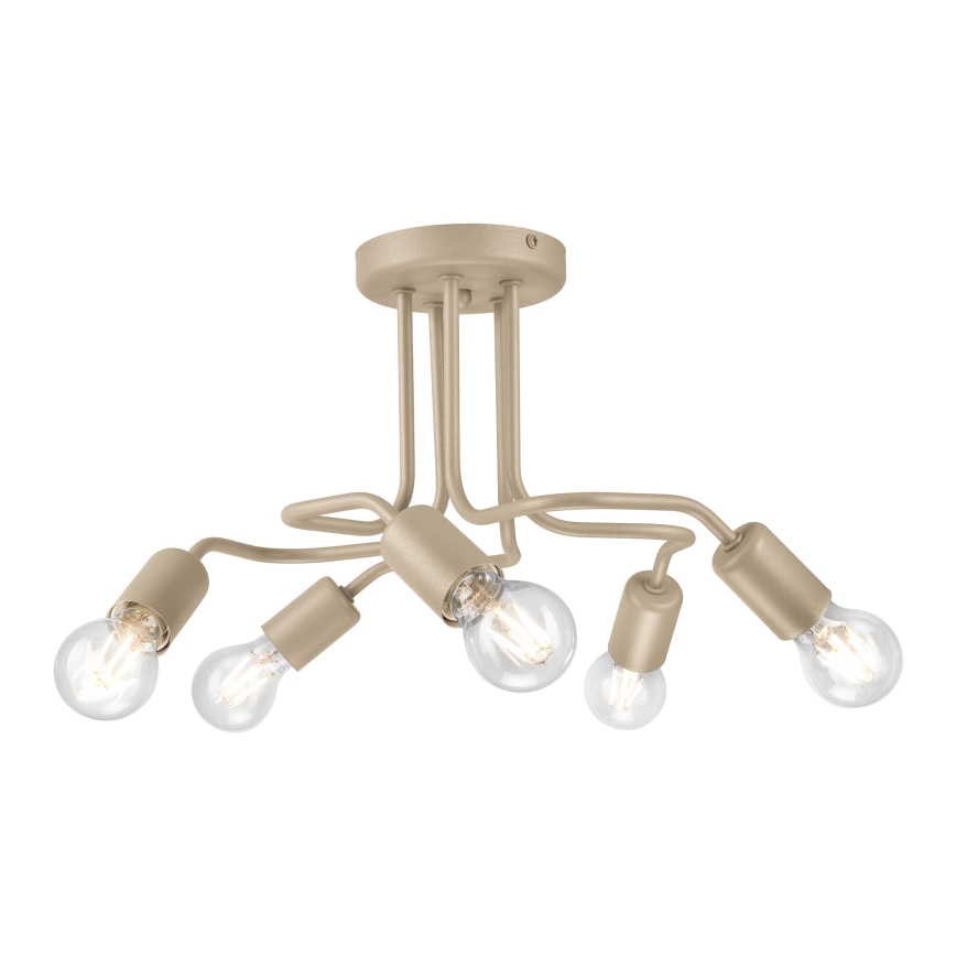 Loftlampe CHARLIE 5xE27/15W/230V beige