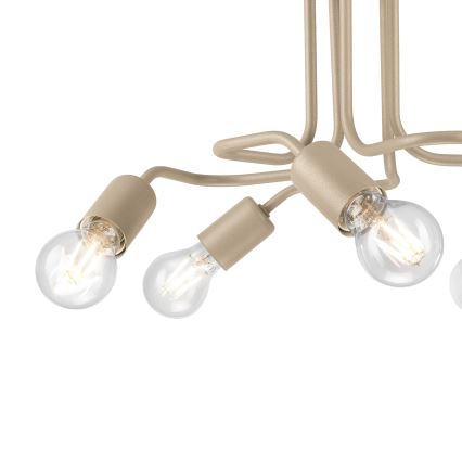 Loftlampe CHARLIE 5xE27/15W/230V beige